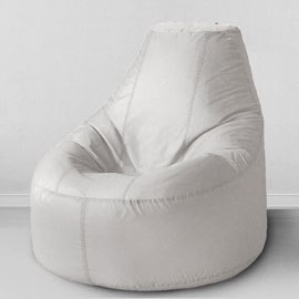 Кресло-пуф Люкс Серебристо-серый, размер XXХХL-Комфорт, оксфорд 0