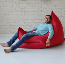 Кресло-подушка, Бордовый, размер XХXХL-Комфорт, оксфорд 4