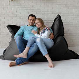 Кресло-подушка, Черный, размер XХXХL-Комфорт, оксфорд 1