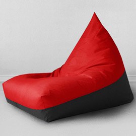 Кресло мешок пирамида Red and black, оксфорд 0