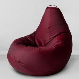 Кресло-мешок груша Бордовый, размер XХXХL-Комфорт, оксфорд