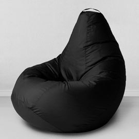 Кресло-мешок груша Черный, размер XХXХL-Комфорт, оксфорд 0
