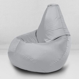 Кресло-мешок груша Серебристо-серый, размер XХХL-Стандарт, оксфорд