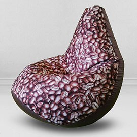 Кресло-мешок груша Дон Кофе, размер XХXХL-Комфорт, мебельный хлопок и оксфорд 0