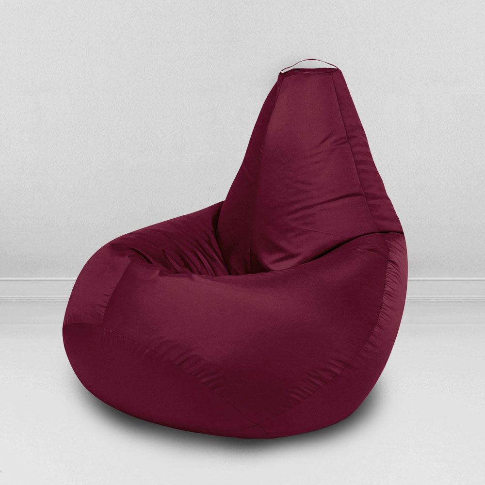 Кресло-мешок груша Бордовый, размер XL-Компакт, оксфорд