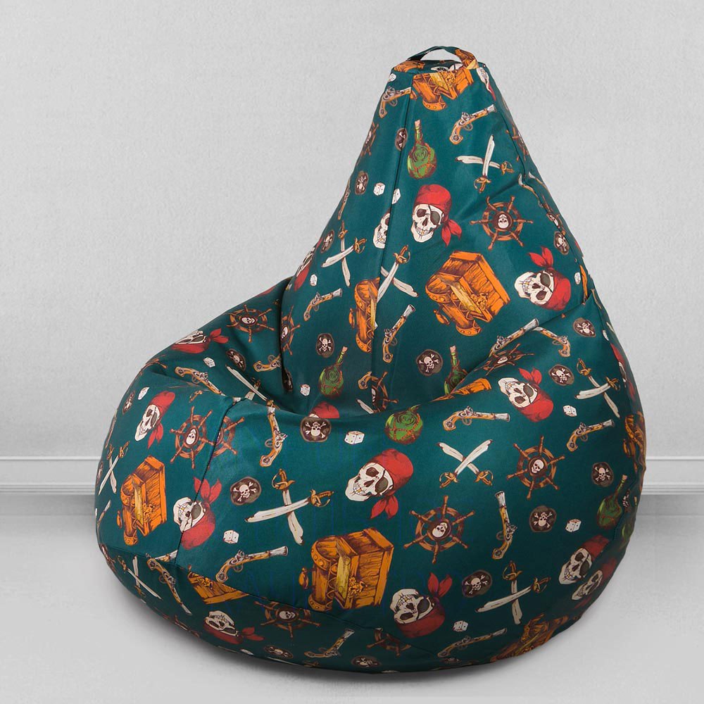 Кресло-мешок груша Пираты, размер XL-Компакт, мебельный хлопок