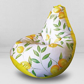Кресло-мешок груша Мистер Лимончелло, размер XХXХL-Комфорт, мебельный хлопок и оксфорд 0