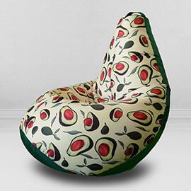 Кресло-мешок груша Синьор Авокадо, размер XХXХL-Комфорт, мебельный хлопок и оксфорд