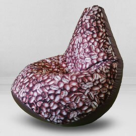 Кресло-мешок груша Дон Кофе, размер XХХL-Стандарт, мебельный  хлопок и оксфорд