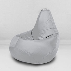 Кресло-мешок груша Серебристо-серый, размер XL-Компакт, оксфорд 0