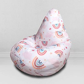 Кресло-мешок груша Радуга, размер XL-Компакт, оксфорд
