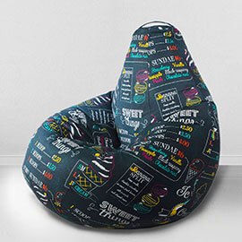 Кресло-мешок груша Айскрим, размер XХXХL-Комфорт, мебельный хлопок 0