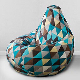 Кресло-мешок груша Ромб, размер XХXХL-Комфорт, мебельный хлопок