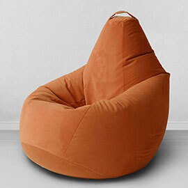 Кресло-мешок груша Лисий, размер XХХXL-Комфорт, мебельный велюр 0