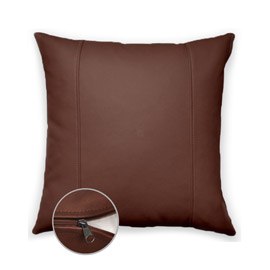 Декоративная подушка Шоколадная, экокожа 1
