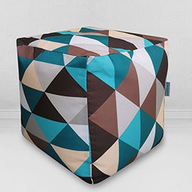 Пуфик-кубик Ромб, мебельный хлопок