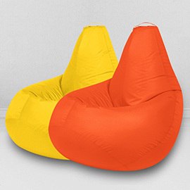 Два кресла-мешка по цене одного Апельсин и Жёлтый, размер XXXL-Стандарт оксфорд
