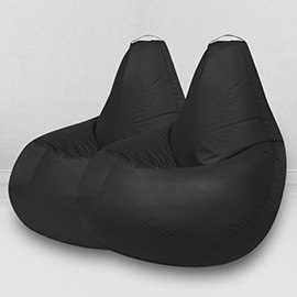 Два кресла-мешка по цене одного Черный, размер XL-Компакт, оксфорд