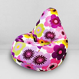 Кресло-мешок груша Пуэрто Плата, фиолетовый, размер XL-Компакт, мебельный хлопок