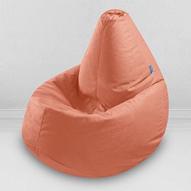 Кресло-мешок груша Персик , размер XХХL-Стандарт, мебельный велюр