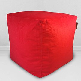 Пуфик-кубик Красный, мебельная ткань