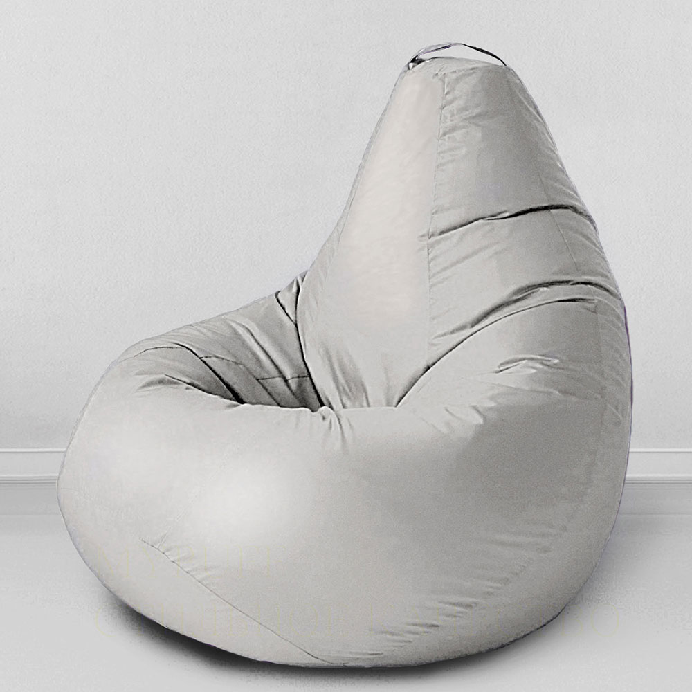 Кресло-мешок груша Серебристо-серый, размер XХXХL-Комфорт, оксфорд