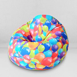 Кресло-мешок груша Kids Воздушные шары, размер M, мебельный хлопок 0