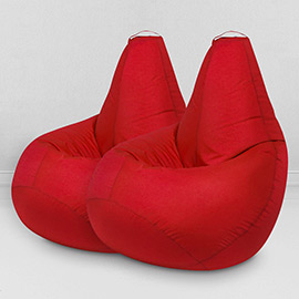 Два кресла-мешка по цене одного Красный, размер XL-Компакт, оксфорд