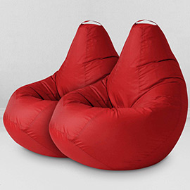 Два кресла-мешка по цене одного Красный, размер XXXXL-Комфорт, оксфорд 0