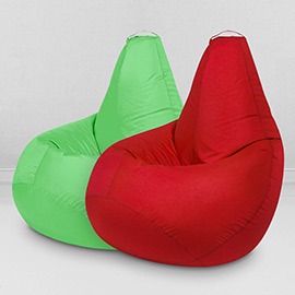 Два кресла-мешка по цене одного Яблоко и Красный, размер XXXL-Стандарт, оксфорд 0