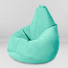 Кресло-мешок груша Ментол, размер XХХL-Стандарт, мебельный велюр