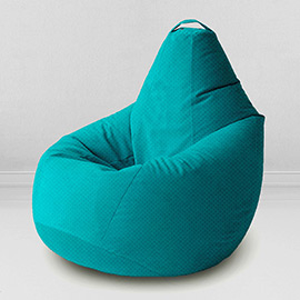 Кресло-мешок груша Бирюза, размер XХХXL-Комфорт, мебельный велюр