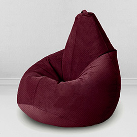 Кресло-мешок груша Бордо, размер XL-Компакт, мебельный велюр
