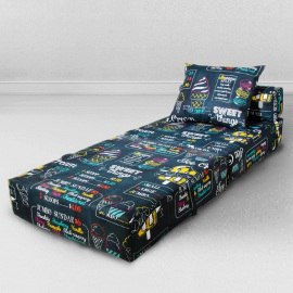 Бескаркасное Кресло-кровать Айскрим, размер ХXXХL, мебельный хлопок 1