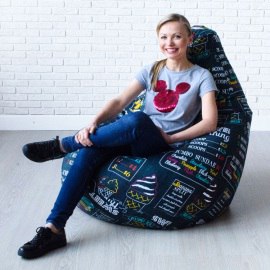 Кресло-мешок груша Айскрим, размер XХXХL-Комфорт, мебельный хлопок 0