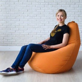 Кресло-мешок груша Лисий, размер XХХL-Стандарт, мебельный велюр 1