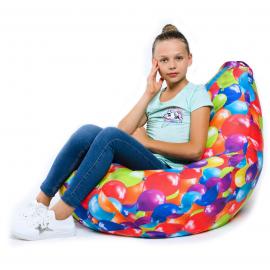 Кресло-мешок груша Воздушные шары, размер XL-Компакт, мебельный хлопок 5