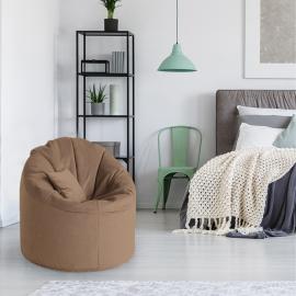 Кресло-мешок Лаунж Шоколад, размер ХXXХL, мебельный велюр 0