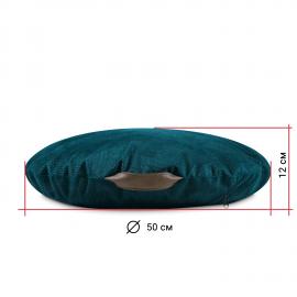 Подушка на пол Сидушка Глубокая бирюза, мебельная ткань 4