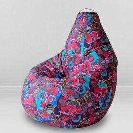 Кресло-мешок груша Сказки Востока, размер ХХL-Миди, мебельный хлопок