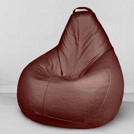 Кресло-мешок груша Шоколад, размер ХХL-Миди, экокожа
