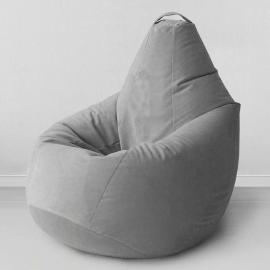 Кресло-мешок груша Сталь, размер ХХL-Миди, мебельный велюр 0