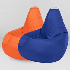Два кресла-мешка по цене одного Апельсин и Василек, размер XXL-Миди, оксфорд