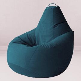 Кресло-мешок груша Морская глубина, размер XХХXL-Комфорт, мебельный велюр