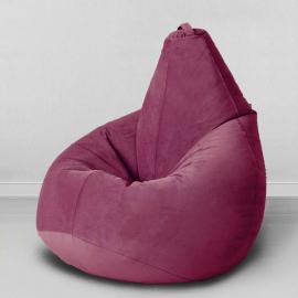 Кресло-мешок груша Незрелая слива, размер XХХXL-Комфорт, мебельный велюр