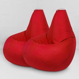 Два кресла-мешка по цене одного Красный, размер XXL-Миди, оксфорд