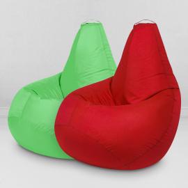 Два кресла-мешка по цене одного Яблоко и Красный, размер XXL-Миди, оксфорд