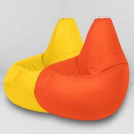 Два кресла-мешка по цене одного Жёлтый и Апельсин, размер XXL-Миди, оксфорд