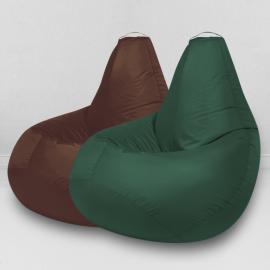 Два кресла-мешка по цене одного Шоколад и Зелёный, размер XXL-Миди, оксфорд 0
