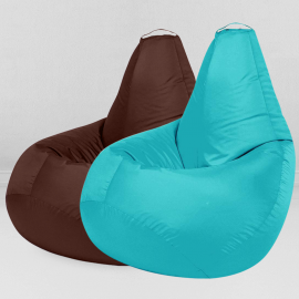Два кресла-мешка по цене одного Шоколад и Бирюза, размер XXXL-Стандарт, оксфорд